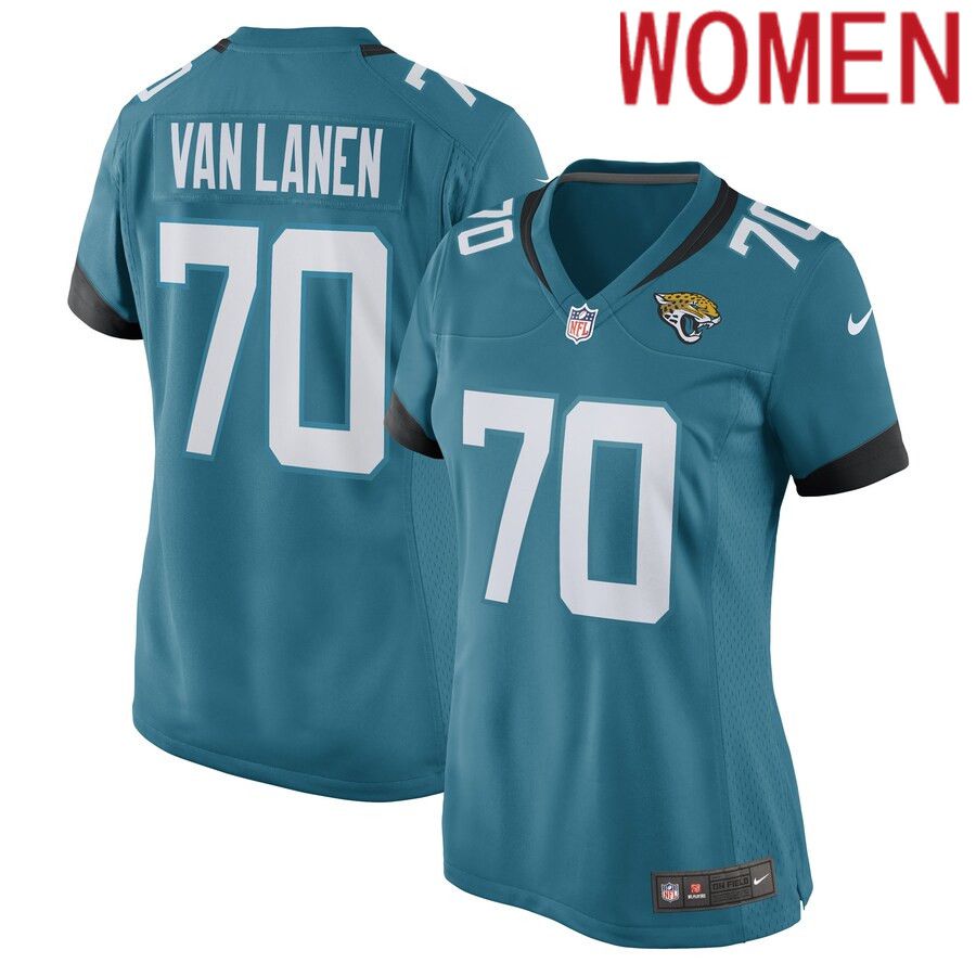 Women Jacksonville Jaguars #70 Cole Van Lanen Nike Teal Game Player NFL Jersey